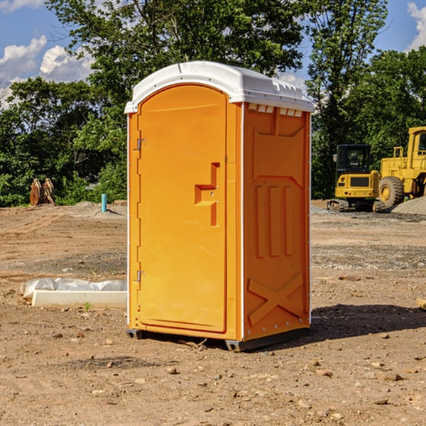 how often are the porta potties cleaned and serviced during a rental period in Lake